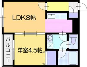 江別市文京台のマンションの間取り