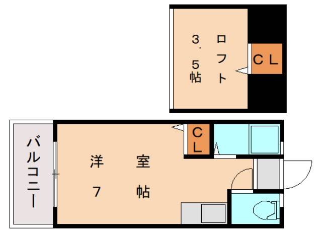 糟屋郡新宮町美咲のアパートの間取り