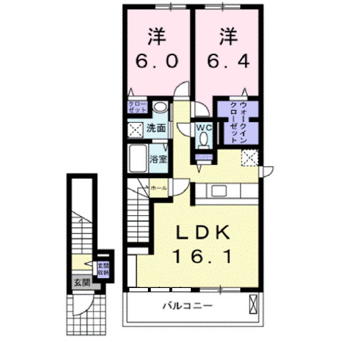 エレガンシア・Ｂの間取り