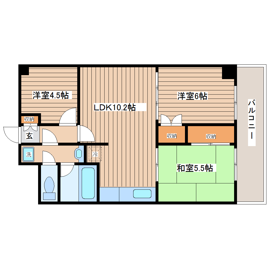 エスパシオ大町IIの間取り