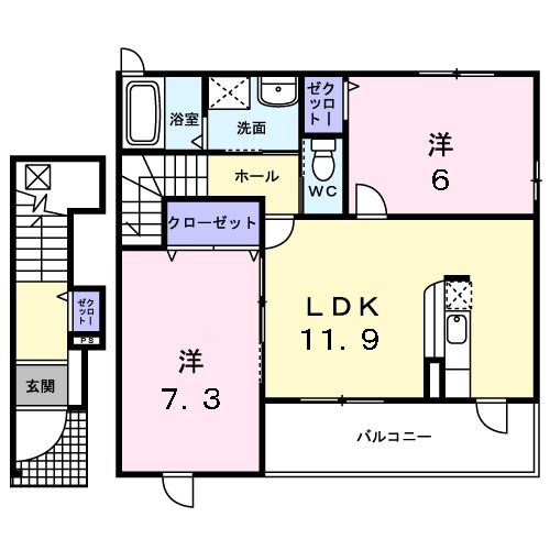 クレールセゾンの間取り