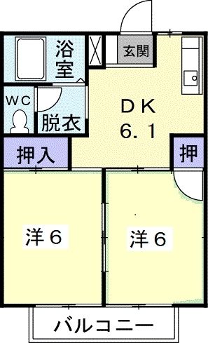 鈴鹿市桜島町のアパートの間取り