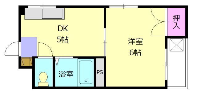 福岡市城南区別府のマンションの間取り