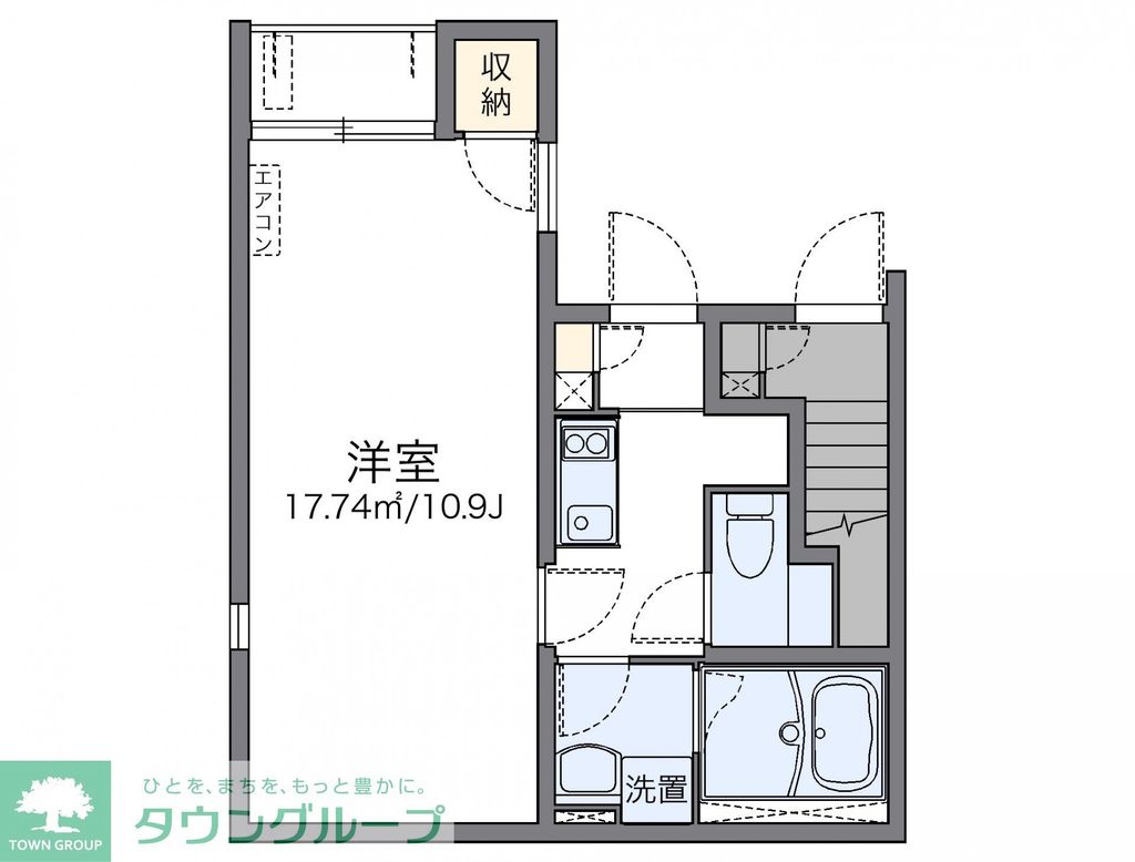 和光市中央のアパートの間取り