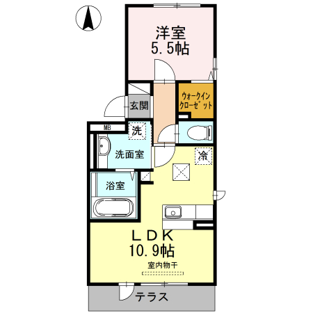 菊池郡菊陽町大字原水のアパートの間取り