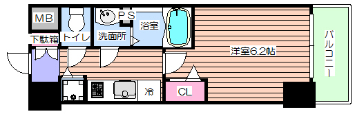 プレサンス北浜パレスの間取り
