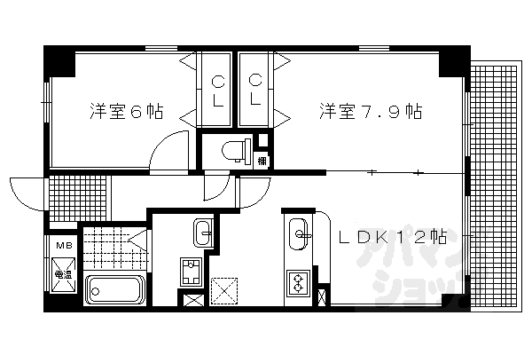 ベリエ茶五の間取り写真