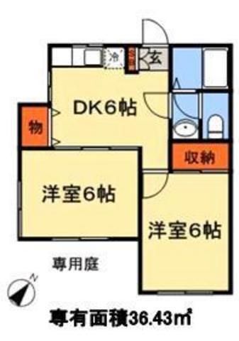 ＪＲ総武線 西船橋駅 徒歩9分 2階建 築32年の間取り写真