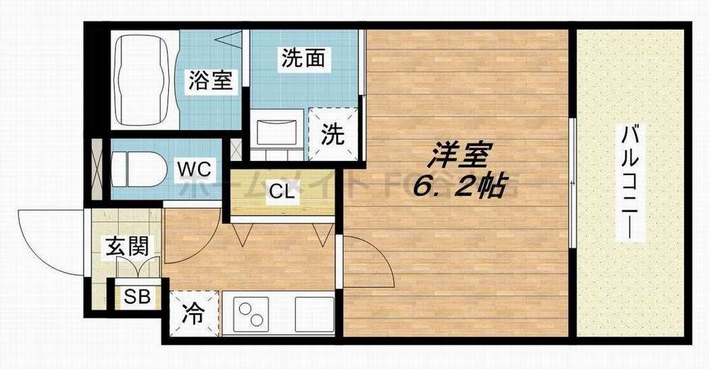 セオリー夕陽丘DOORの間取り写真
