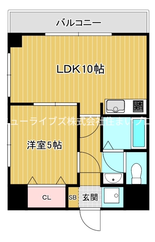 京阪本線 香里園駅 徒歩3分 10階建 築21年の間取り写真