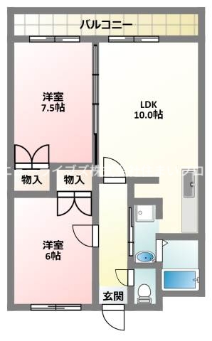 グランドハイツ川本の間取り写真
