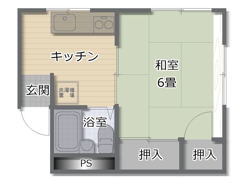 コーポ麻生１号棟の間取り