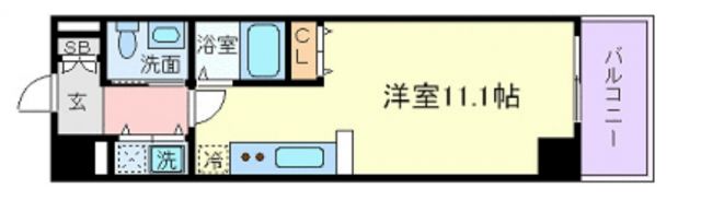 【神戸市中央区磯辺通のマンションの間取り】