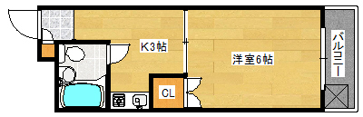 安芸郡府中町鶴江のマンションの間取り