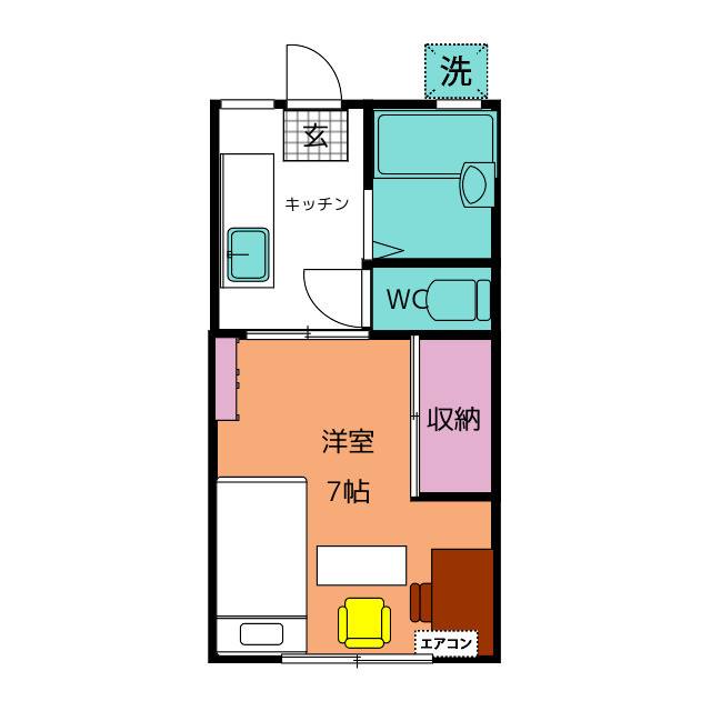 増田ハイツの間取り