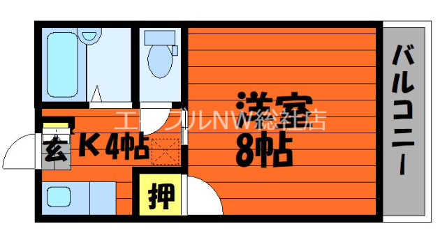 総社市小寺のアパートの間取り