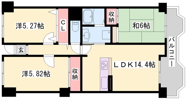 シャトゥ・ブランシェの間取り