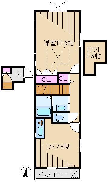 東京都北区東十条５（アパート）の賃貸物件の間取り