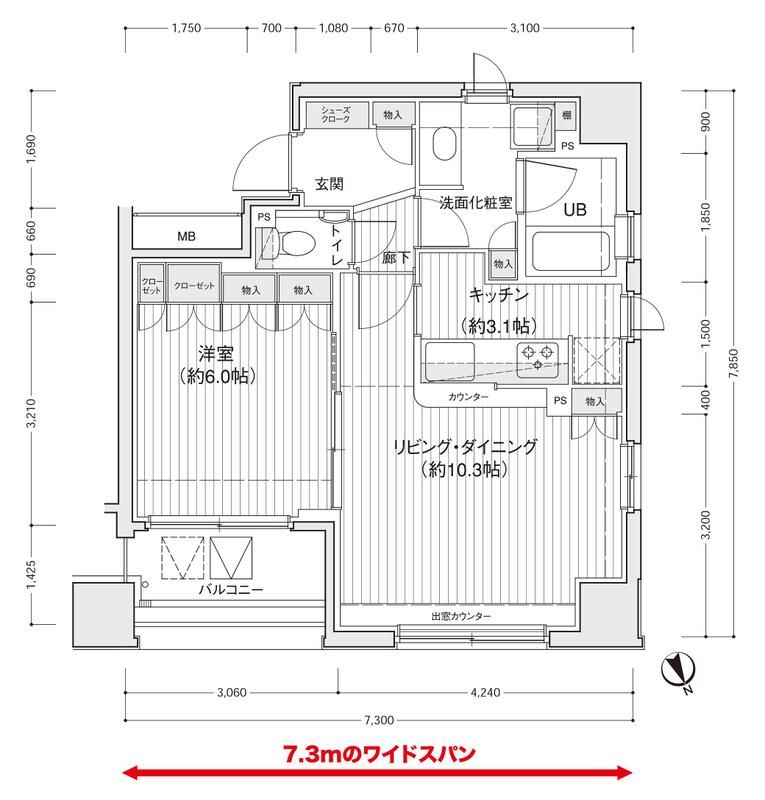 ドゥーエ銀座イーストIIの間取り