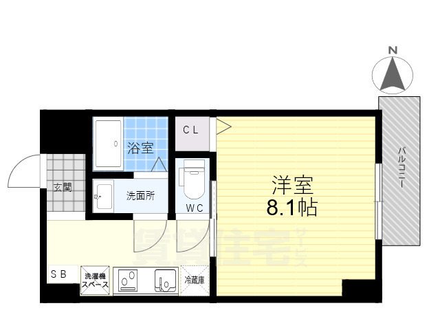 東大阪市足代北のマンションの間取り