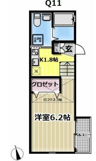 クリエイティブ　テラス横浜西谷の間取り