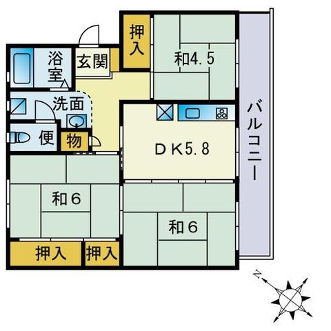 森山グリーンマンションの間取り