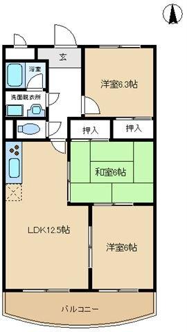 エステートＥＸ白鳥マンションの間取り