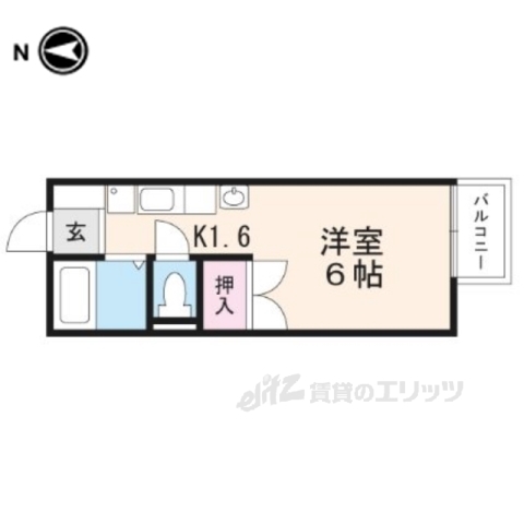 枚方市伊加賀栄町のアパートの間取り