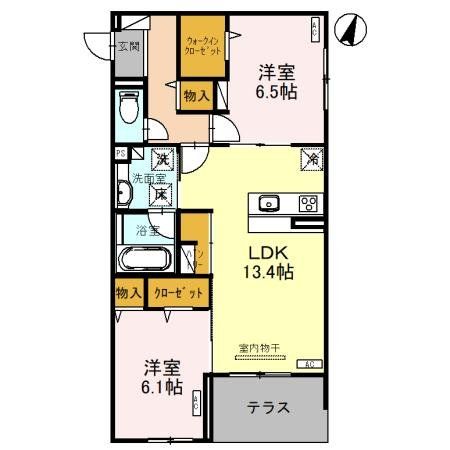 【さいたま市北区本郷町のアパートの間取り】