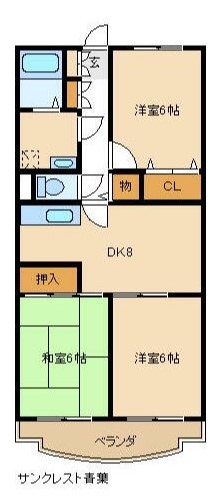 【横浜市青葉区奈良のマンションの間取り】