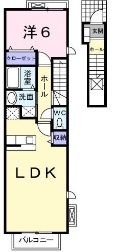 島田市中溝町のアパートの間取り