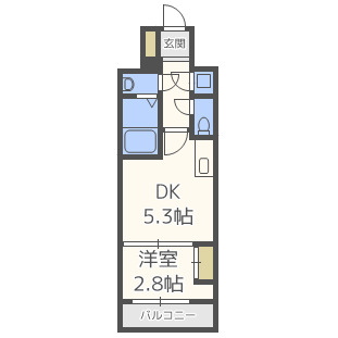 【SERENiTE本町refletの間取り】