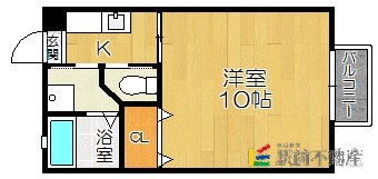 福岡市東区和白東のアパートの間取り