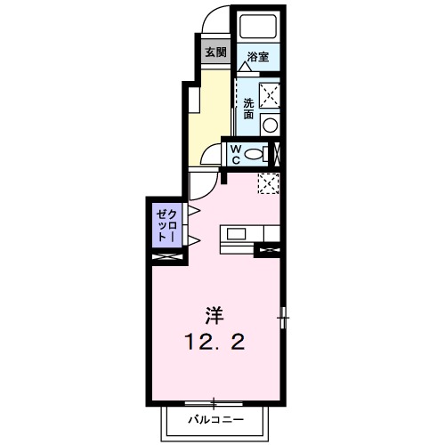 津市上浜町のアパートの間取り