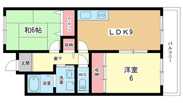 豊中市上野東のマンションの間取り