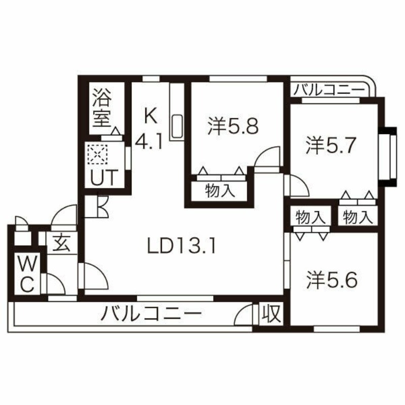 プラージュ福住の間取り