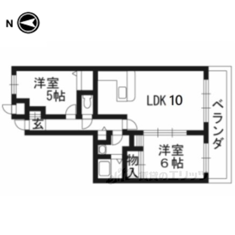 【スカイビュー東土川の間取り】