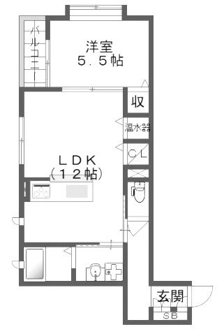 明石市鷹匠町のアパートの間取り