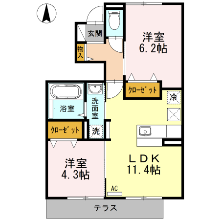 シャルマン　ソレイユの間取り