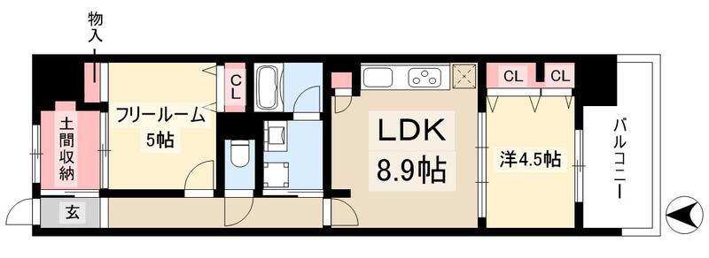 プレサンスジェネ新栄町駅前葵の間取り