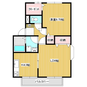 グリーンゲイブルズＤ棟の間取り