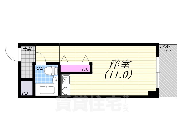 西宮市末広町のマンションの間取り