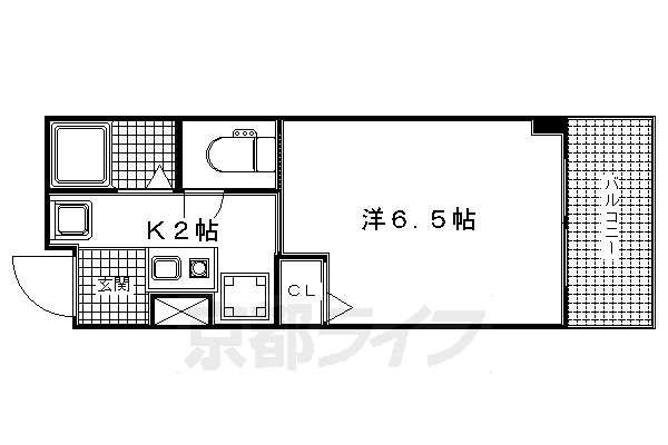 京都市東山区常盤町のマンションの間取り