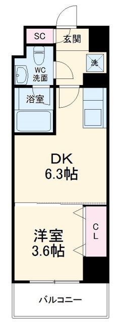 ドゥーエ二子新地の間取り