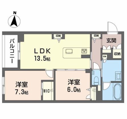 松本市筑摩のマンションの間取り