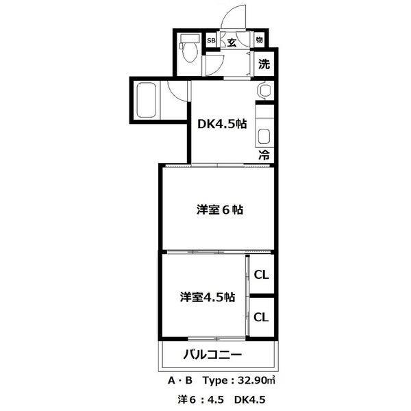 クレスト連坊の間取り