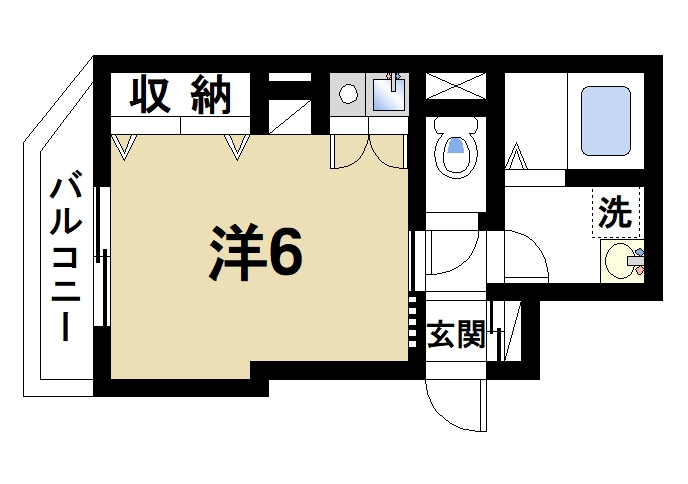 奈良市西木辻町のマンションの間取り