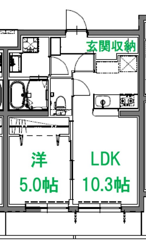 浜松市中央区天龍川町のマンションの間取り