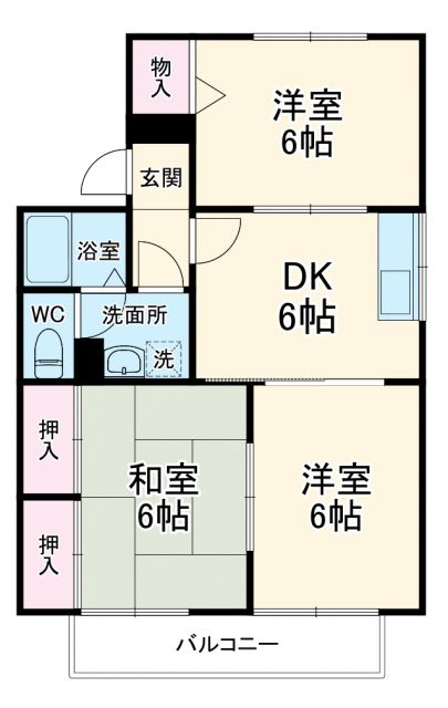 額田郡幸田町大字深溝のアパートの間取り