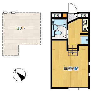 ジュネパレス門井II　B棟の間取り